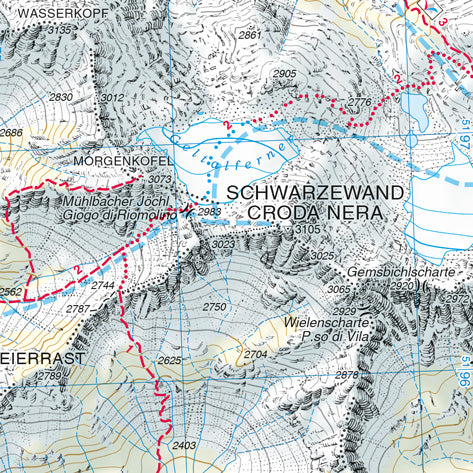 Wandelkaart Dolomiten Blad 033 - Pustertal-Bruneck / Val Pusteria - Brunico