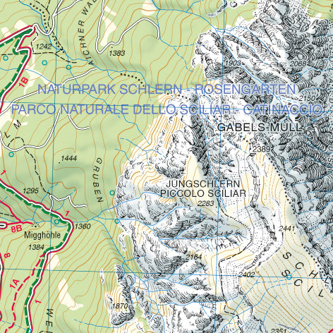 Wandelkaart Dolomiten Blad 034 - Bozen-Ritten-Salten / Bolzano-Renon-Salto