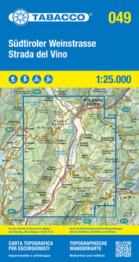 Blad 049 Südtiroler Weinstrasse - Strada del Vino 1:25.000