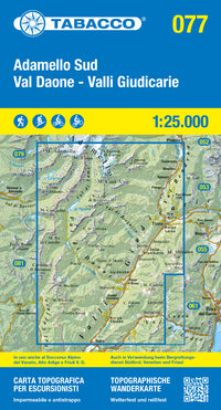 Wandel- fietskaart Adamello Sud - Val Daone - Valli Giudicarie  Blad 077 / 1:25.000