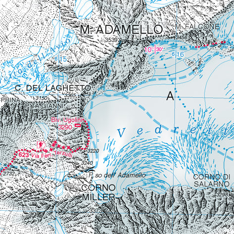 Wandel- fietskaart Adamello Sud - Val Daone - Valli Giudicarie  Blad 077 / 1:25.000