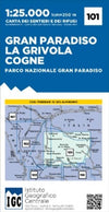 Wandelkaart Italiaanse Alpen Blad 101 - Gran Paradiso 1:25.000