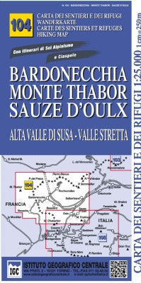 Wandelkaart Italiaanse Alpen Blad 104 - Bardonecchia 1:25.000