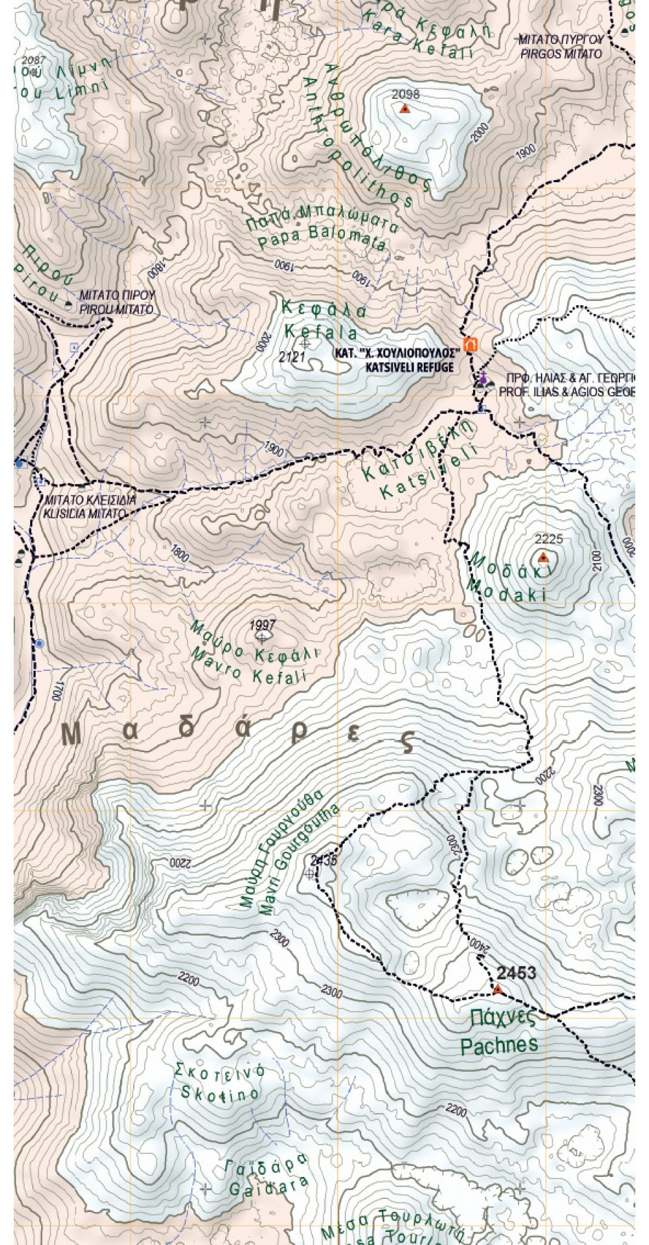 Wandelkaart Topo 25 Kreta Lefka Ori-Sfakia - Pahnes 1:25.000 (11.11/11.12)