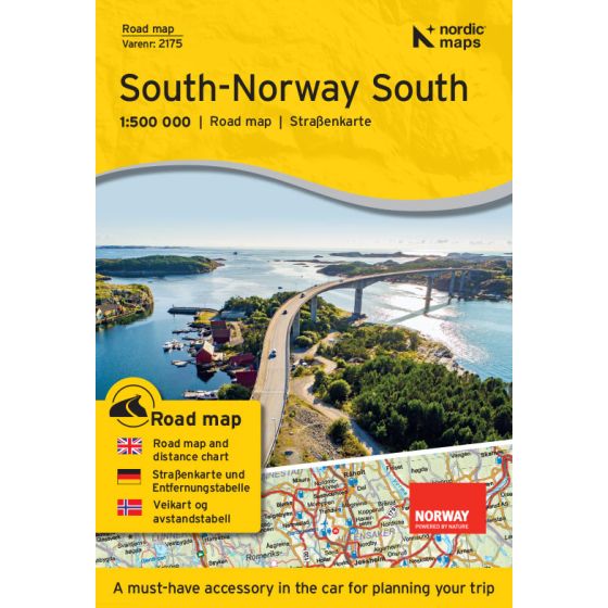 Roadmap-Straßenkart-Roadmap-Veikart Sør-Norge sør 1:500,000 2018-2019