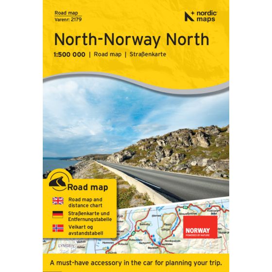 Roadmap-Straßenkart-Roadmap-Veikart Nord-Norge nord 1:500,000 2018-2019