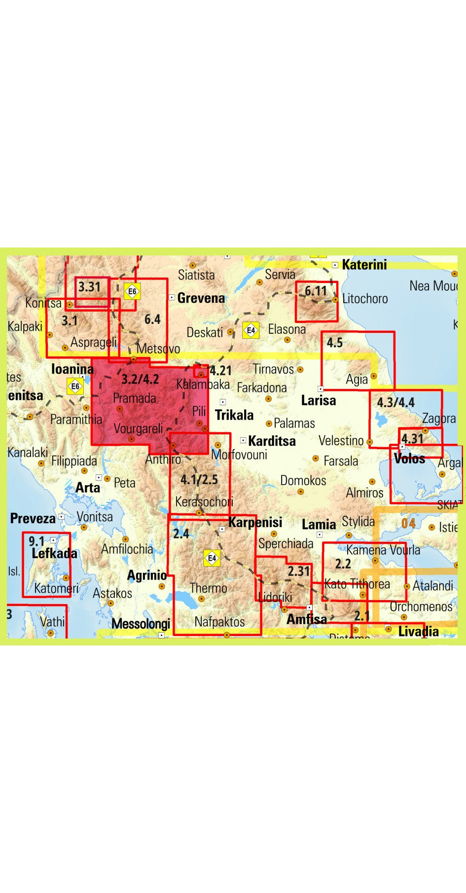 Wandelkaart Topo 50 South Pindos: Tzoumerka-Peristeri 1:50.000 (3.2/4.2))