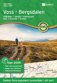 Wandelkaart Topo 3000 Voss - Bergsdalen 1:50.000 (2017)