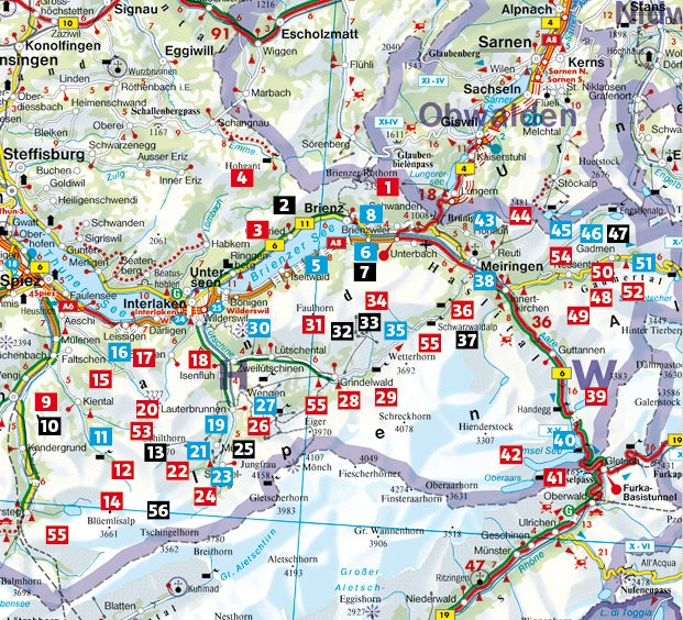Rother Wanderfúhrer Berner Oberland Ost 56 Touren (9.A 2021)
