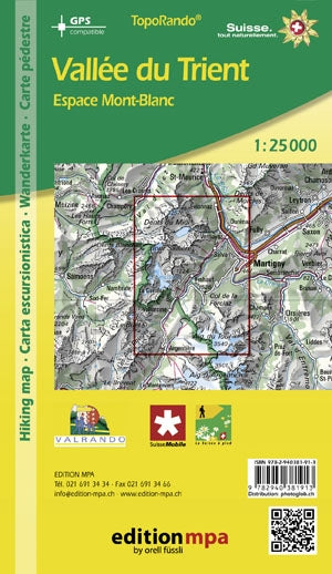 TopoRando Vallée du Trient 1:25,000