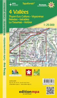 TopoRando 4 Vallees 1:25,000
