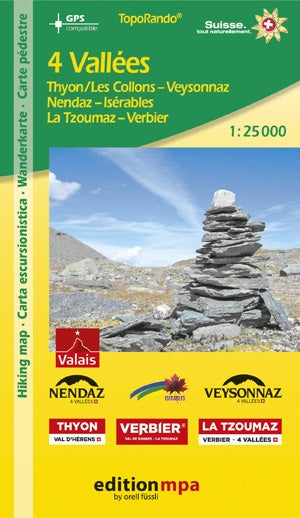 TopoRando 4 Vallees 1:25,000