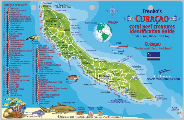 Fish Card CuraÃ§ao Dive Sites & Fish ID Card /  Coral Reef Creatures
