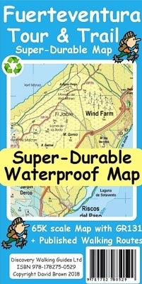 Wandelkaart Fuerteventura Tour & Trail Super-Durable Map (2018)