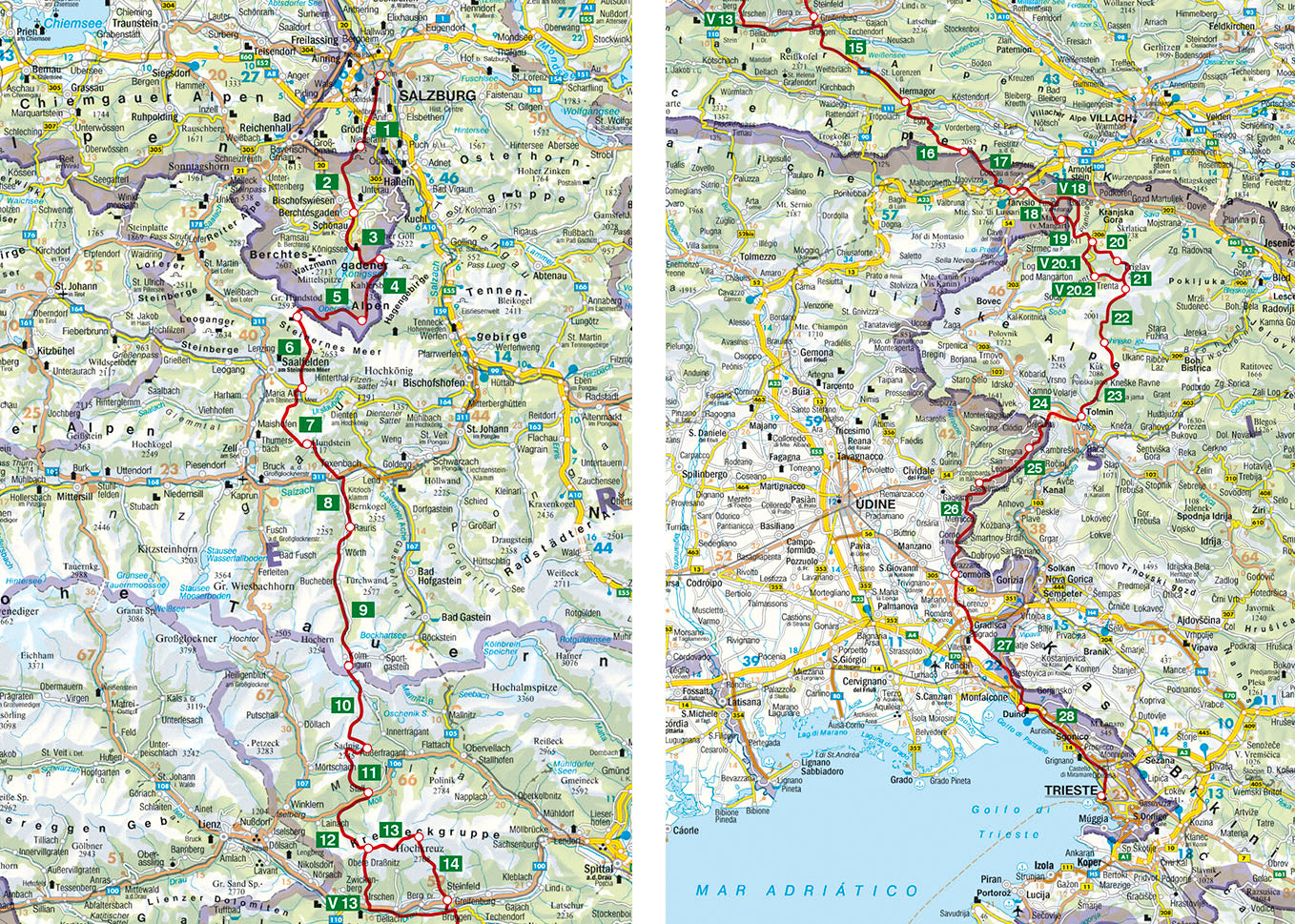 Rother Wanderführer Alpenüberquerung Salzburg – Triest (2.A 2018)