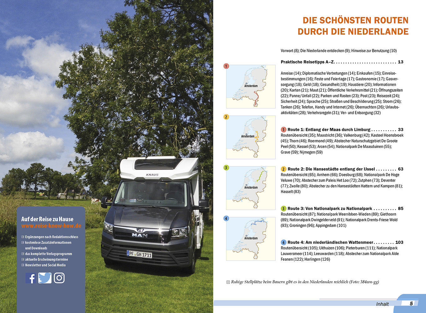 Campergids Wohnmobil -Tourguide Niederlande 3.A 2024