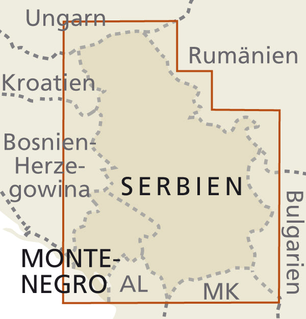 Wegenkaart Serbia-Montenegro-Kosovo 1:385.000  6.A 2019