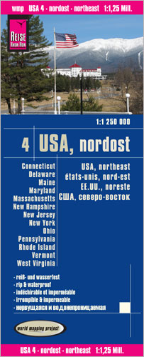 Wegenkaart USA-4 Nordost 1:1,25m. 2.A 2014