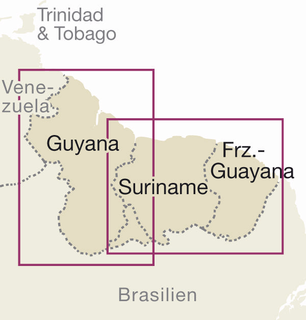 Wegenkaart Suriname/Guyana/Frans-Guyana 1:850.000 1.A 2014