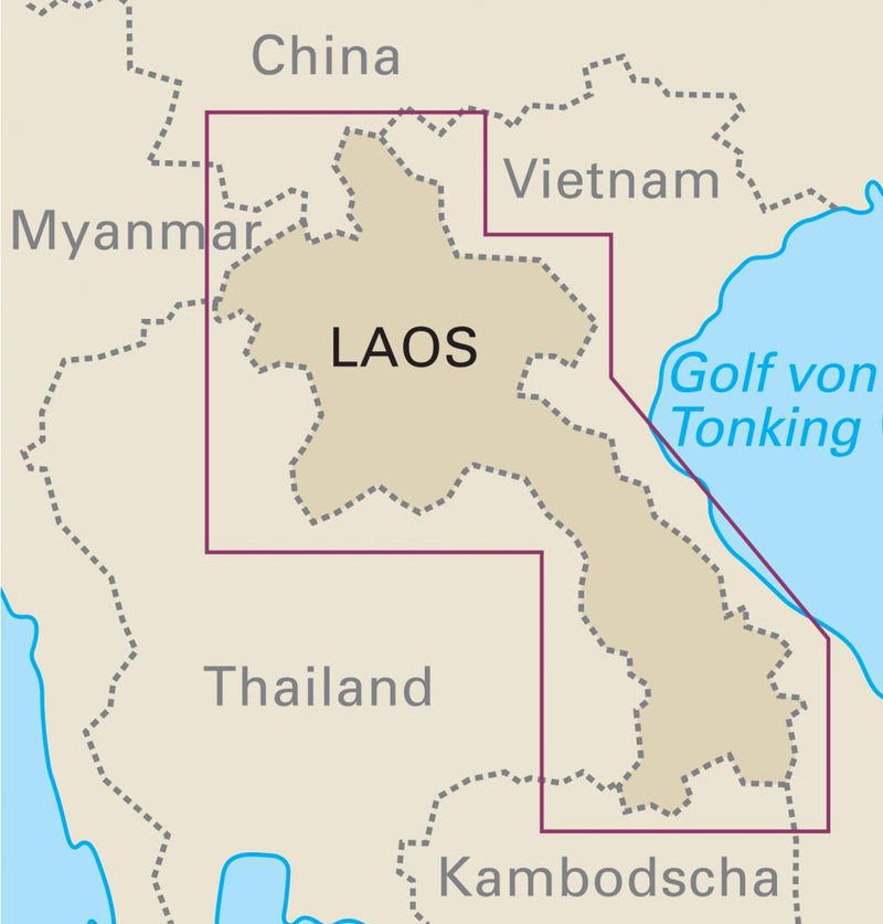 Wegenkaart Laos 1:600.000  7.A 2017