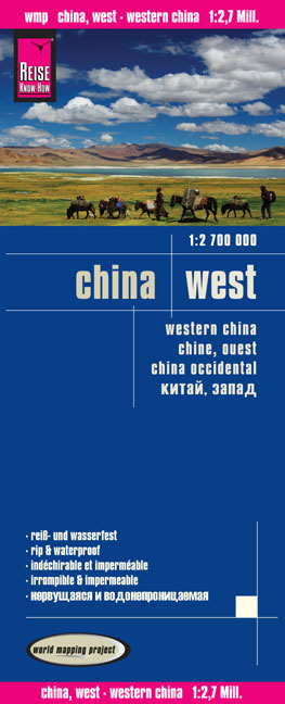 Wegenkaart West China 1:2.700.000 3.A 2014