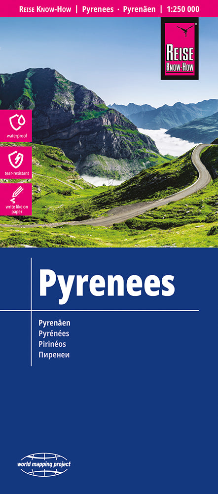 Wegenkaart Pyrenees / Pyrenäen 1:250.000  13.A 2025