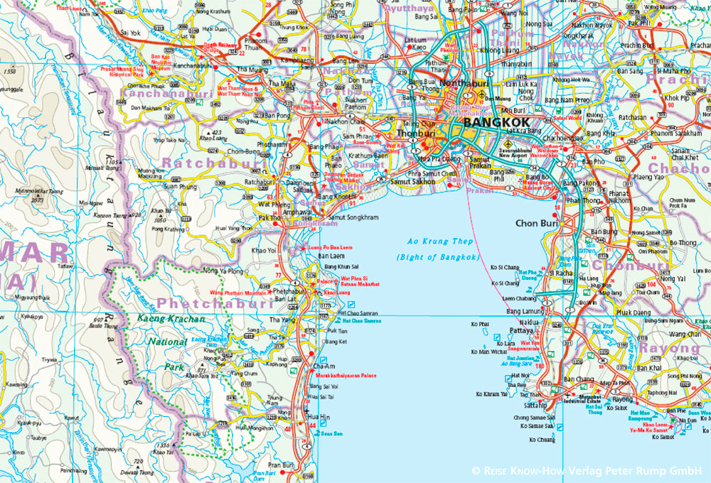 Landkaart Thailand 1:1 2m  12.A 2024