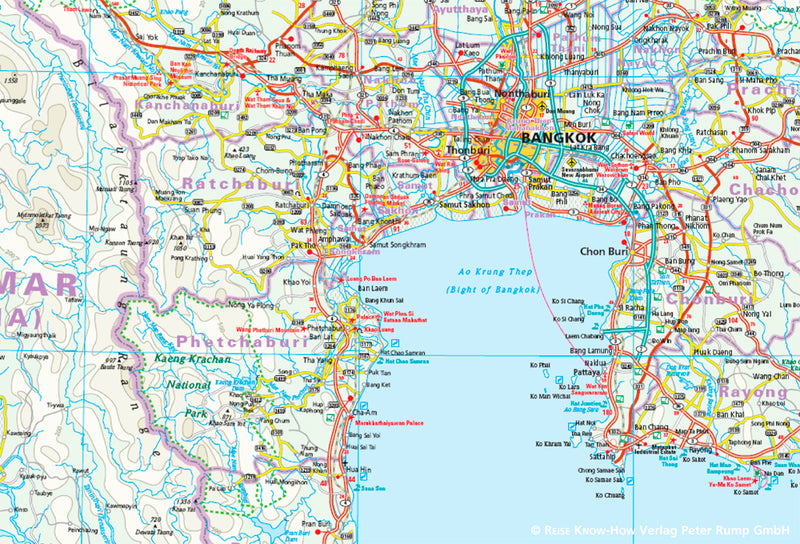 Landkaart Thailand 1:1 2m  12.A 2024