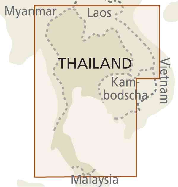 Landkaart Thailand 1:1 2m  12.A 2024