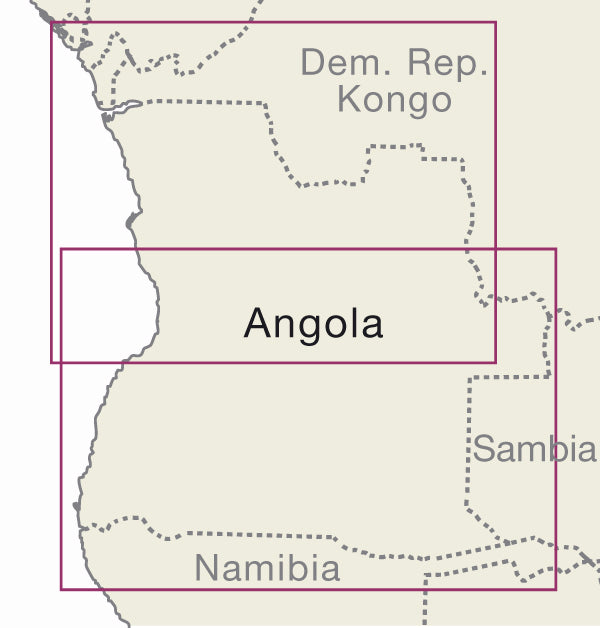 Landkaart Angola 1:1.4m 2.A 2016