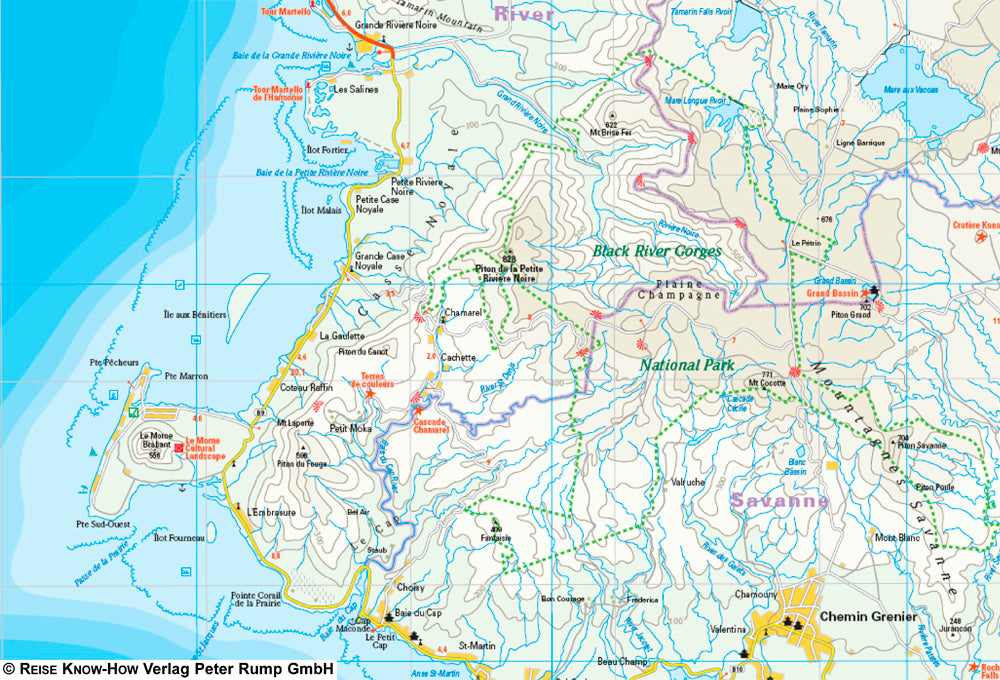 Landkaart Mauritius, RÃ©union, Rodriguez 1:90.000  5.A 2023