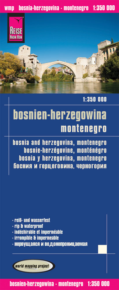 Wegenkaart Bosnia-Herzegovina/Montenegro 1:350.000 (2.A 2020)