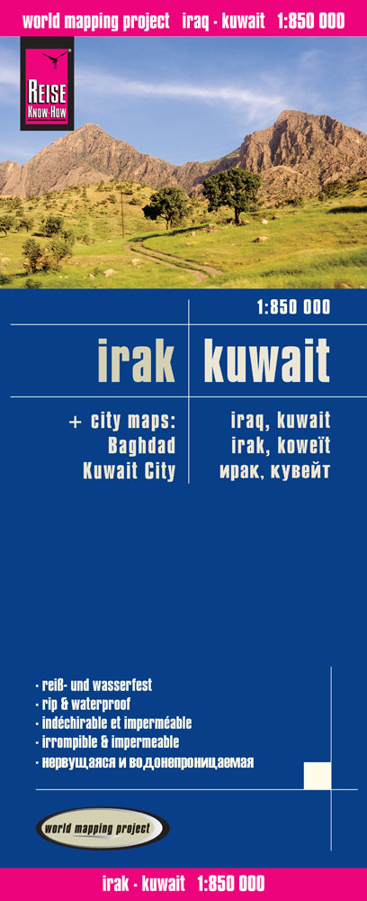 Wegenkaart Irak/Koeweit Iraq/Kuwait 1:850.000 (1.A 2016)