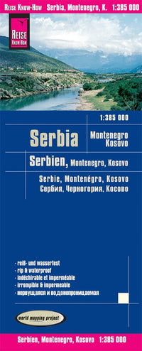 Wegenkaart Serbia-Montenegro-Kosovo 1:385.000  6.A 2019