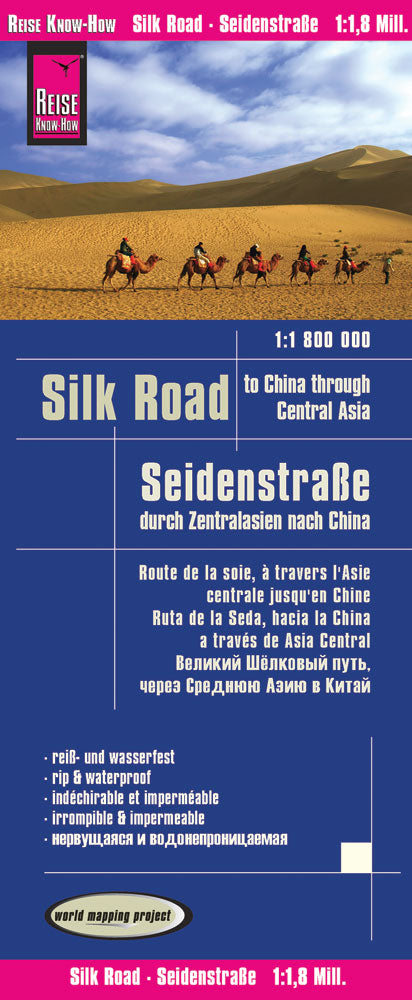 Wegenkaart Silk Road to China through Central Asia 1:1,8m 1.A 2017