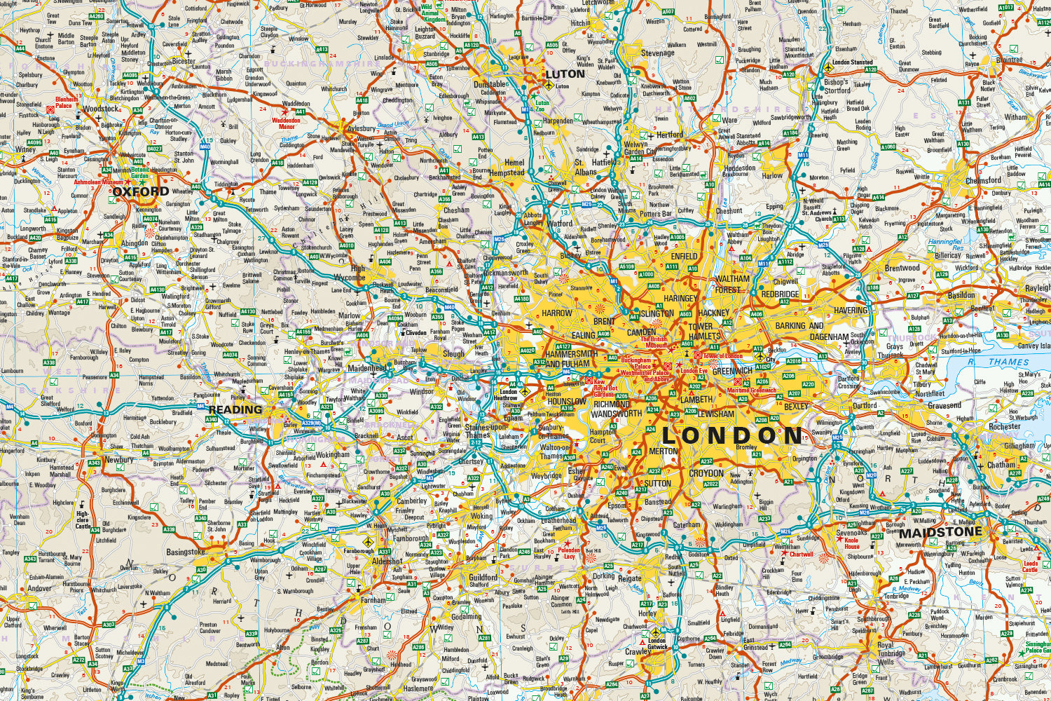 Wegenkaart Southern England/Wales 1:400.000 5.A  2025