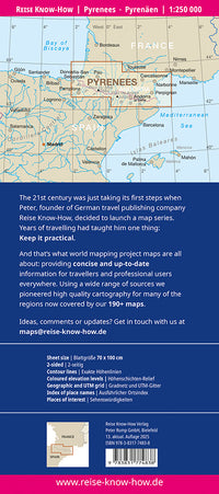 Wegenkaart Pyrenees / Pyrenäen 1:250.000  13.A 2025