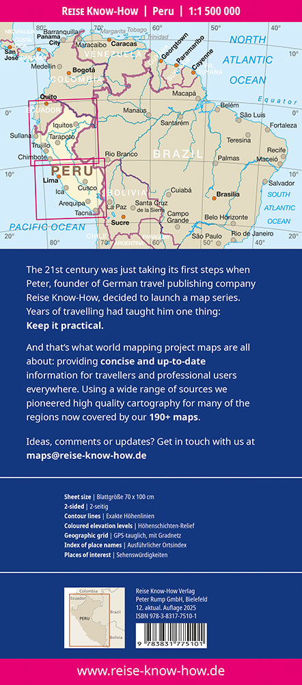 Wegenkaart Peru 1:1 500.000 12.A 2025