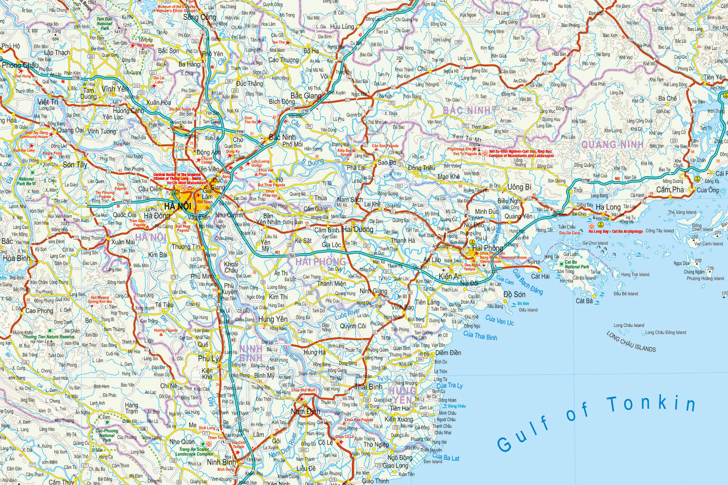 Landkaart Vietnam - North 1:600.000 9.A 2026