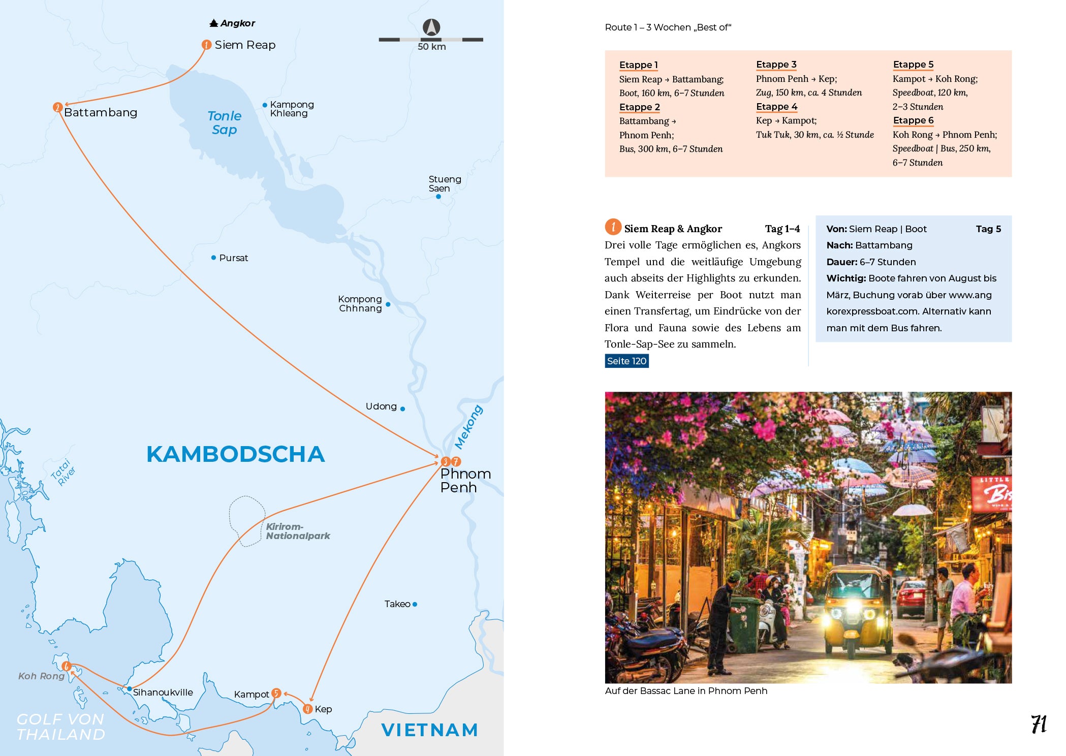 Reiserouten durch Kambodscha