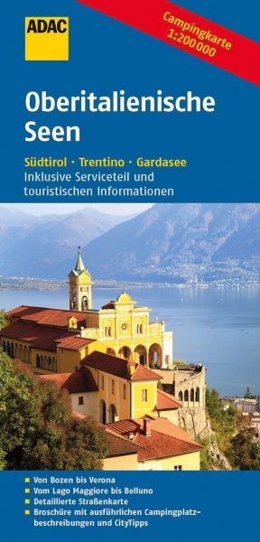 ADAC Camping Card Oberitalienische Seen 1:200,000 – Willems Adventure