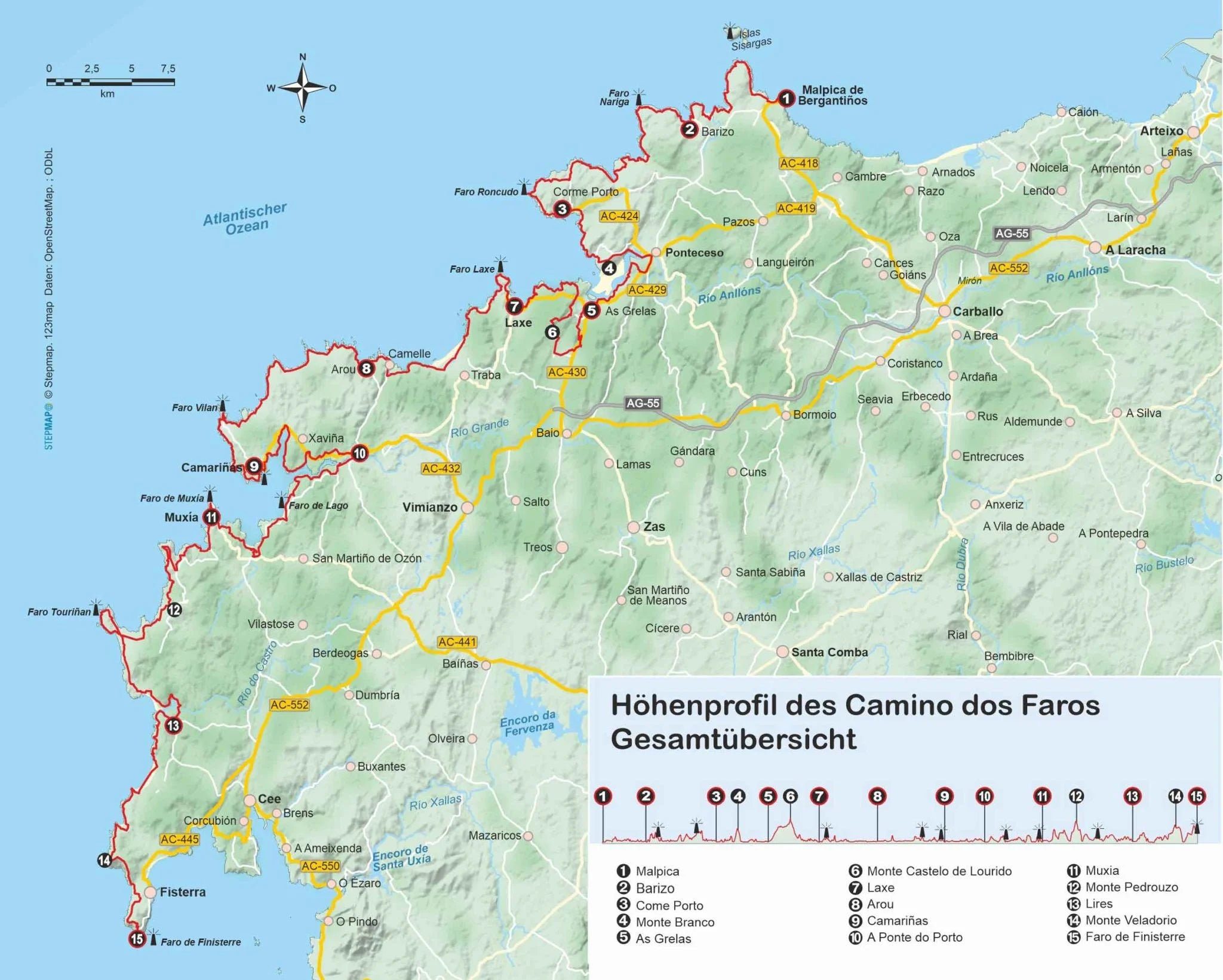 Wandelgids Spanien - O Camiño dos Faros (427)