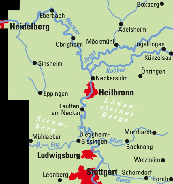ADFC-Regionalkarte Heilbronner Land/Stuttgart Nord 1:75.000 (2.A 2020)