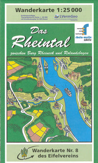 Wandelkaart Das Rheintal 1:25.000 (8)