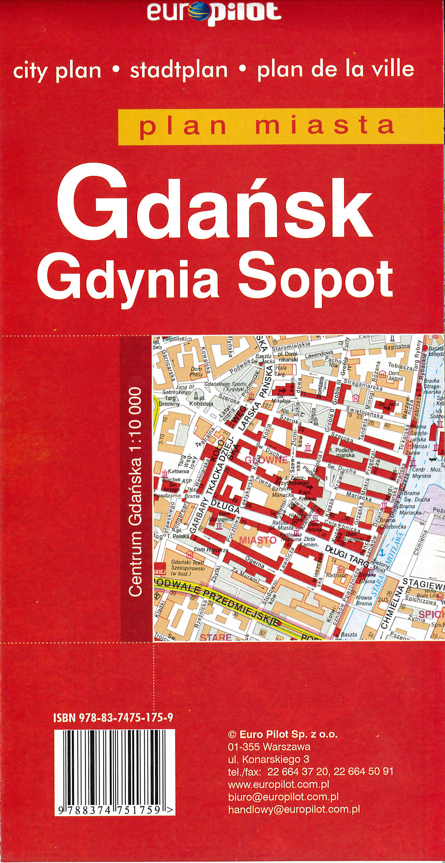 Stadsplattegrond Gdańsk/Gdynia Sopot 1:22.500