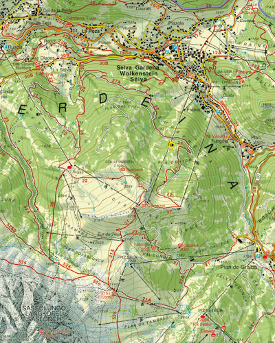 Wandelkaart Dolomiten Blad 05 Val Gardena-Alpe di Siusi 1:25.000
