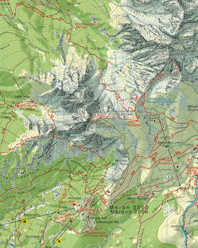 Wandelkaart Dolomiten Blad 011 - Meran und Umgebung 1:25.000