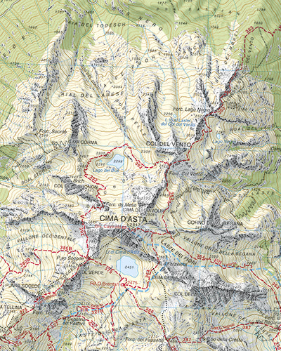 Wandelkaart Dolomiten Blad 014 - Val di Fiemme