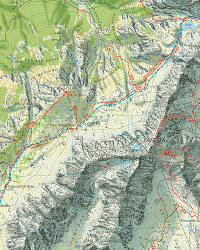 Wandelkaart Dolomiten Blad 015 Marmolada-Pelmo-Civetta-Moiazza (GPS) 2016