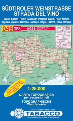 Blad 049 SÃ¼dtiroler Weinstrasse 1:25.000 (GPS) 2015